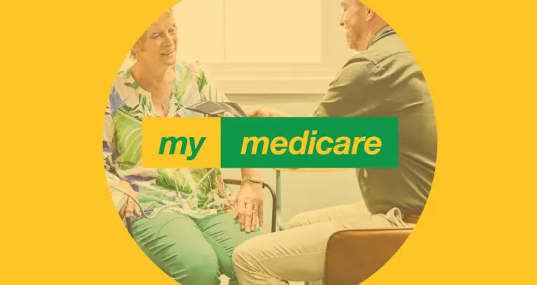 Image of patient receiving care at Clarity Medical St Kilda East with MyMedicare logo
